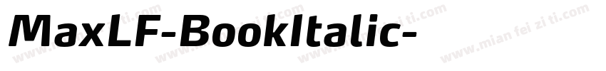 MaxLF-BookItalic字体转换