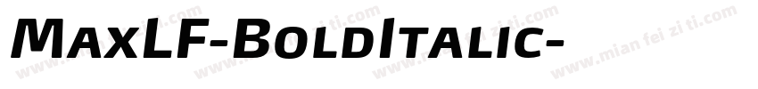 MaxLF-BoldItalic字体转换