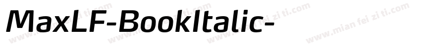 MaxLF-BookItalic字体转换