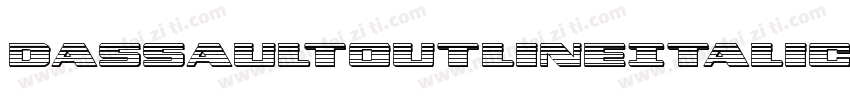 DassaultOutlineItalic-K647字体转换