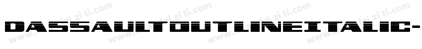 DassaultOutlineItalic-K647字体转换