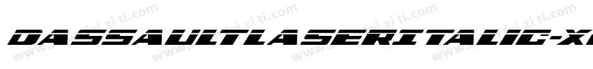 DassaultLaserItalic-X6Bd字体转换