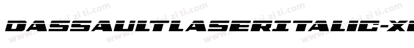 DassaultLaserItalic-X6Bd字体转换