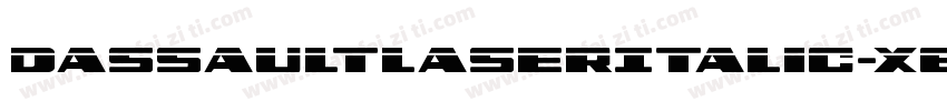 DassaultLaserItalic-X6Bd字体转换