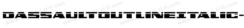 DassaultOutlineItalic-K647字体转换