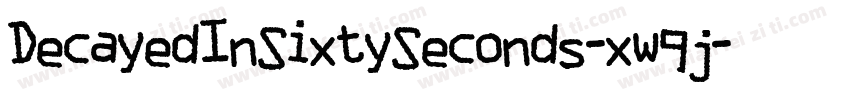 DecayedInSixtySeconds-xw9j字体转换