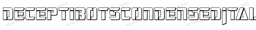 DeceptibotsCondensedItalic-OX5O字体转换