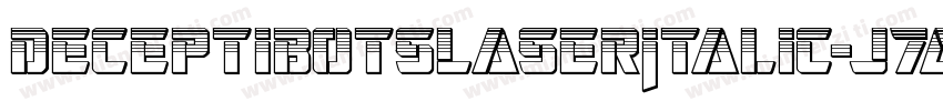 DeceptibotsLaserItalic-J7AB字体转换