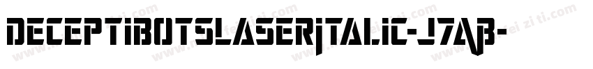 DeceptibotsLaserItalic-J7AB字体转换