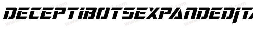 DeceptibotsExpandedItalic-3E6X字体转换