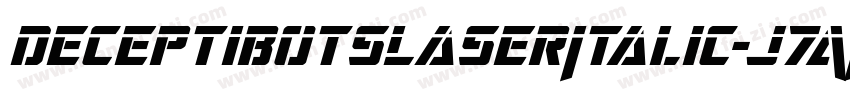DeceptibotsLaserItalic-J7AB字体转换