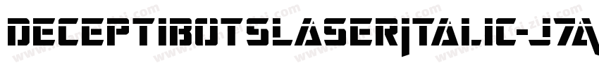DeceptibotsLaserItalic-J7AB字体转换