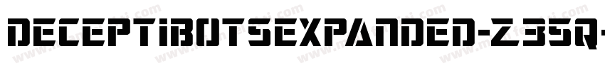 DeceptibotsExpanded-Z35q字体转换