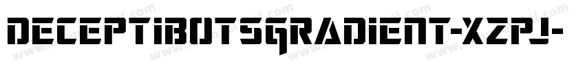 DeceptibotsGradient-xzpj字体转换