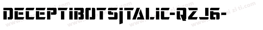 DeceptibotsItalic-qzJ6字体转换