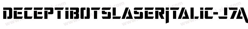 DeceptibotsLaserItalic-J7AB字体转换