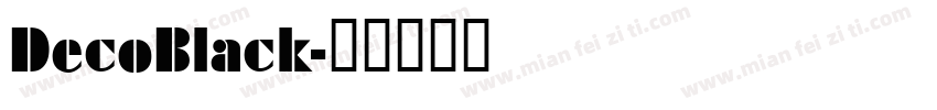 DecoBlack字体转换