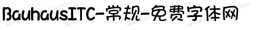 BauhausITC-常规字体转换