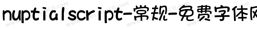 nuptialscript-常规字体转换