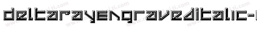 DeltaRayEngravedItalic-O32e字体转换