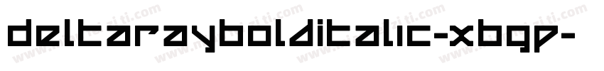 DeltaRayBoldItalic-XBgP字体转换