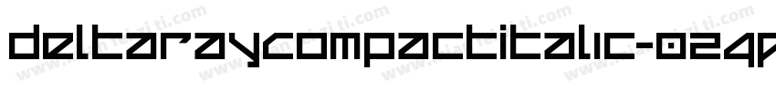 DeltaRayCompactItalic-024P字体转换