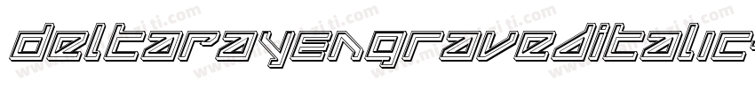 DeltaRayEngravedItalic-O32e字体转换