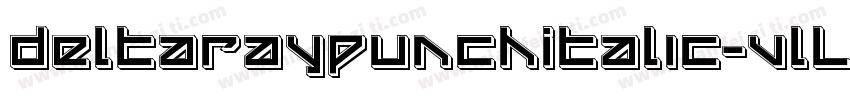 DeltaRayPunchItalic-VlLZ字体转换