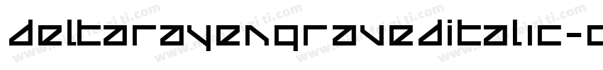 DeltaRayEngravedItalic-O32e字体转换