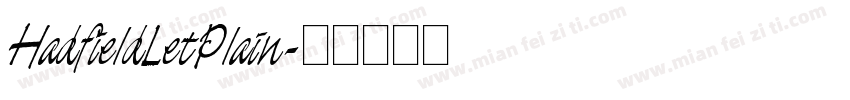 HadfieldLetPlain字体转换