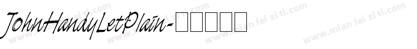 JohnHandyLetPlain字体转换