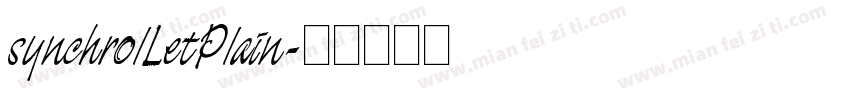 synchrolLetPlain字体转换