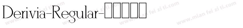 Derivia-Regular字体转换