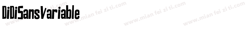 DiDiSansVariable字体转换