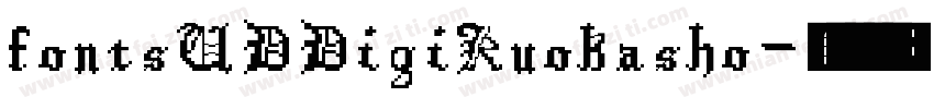 fontsUDDigiKuokasho字体转换