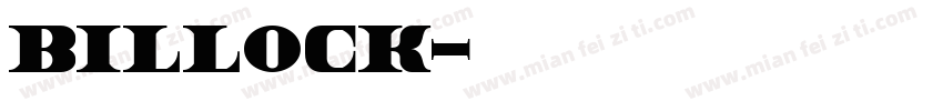 Billock字体转换