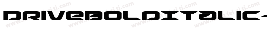 DriveBoldItalic-nzv4字体转换
