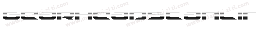GearheadScanlinesItalic-G9gP字体转换