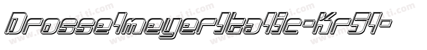 DrosselmeyerItalic-Kr5l字体转换