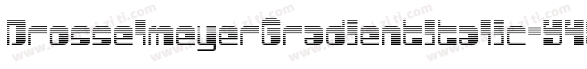 DrosselmeyerGradientItalic-Y484字体转换