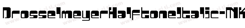 DrosselmeyerHalftoneItalic-MKzn字体转换