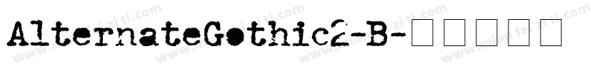 AlternateGothic2-B字体转换