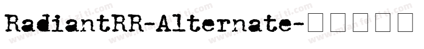 RadiantRR-Alternate字体转换