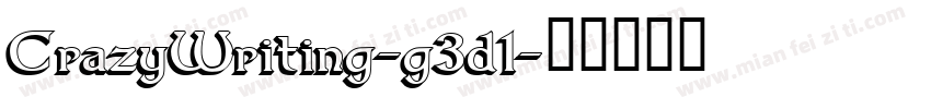 CrazyWriting-g3d1字体转换