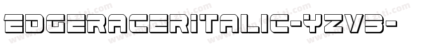 EdgeRacerItalic-yzv3字体转换