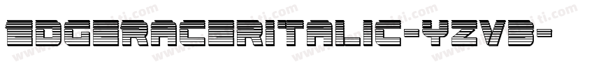 EdgeRacerItalic-yzv3字体转换