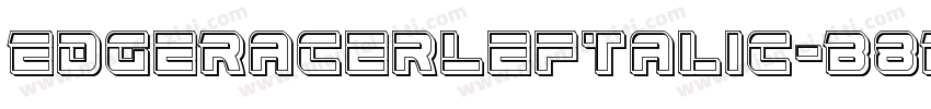 EdgeRacerLeftalic-B8E5字体转换