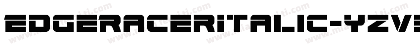 EdgeRacerItalic-yzv3字体转换