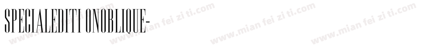 SpecialEditionOblique字体转换