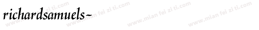 richardsamuels字体转换